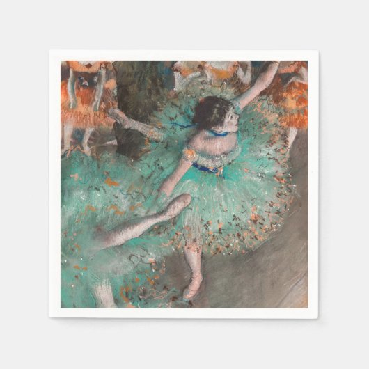 Edgar Degas - Dancer zwaaien/danser in groen Servet (Voorkant)