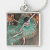 Edgar Degas - Dancer zwaaien/danser in groen Sleutelhanger (Voorkant)
