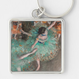 Edgar Degas - Dancer zwaaien/danser in groen Sleutelhanger