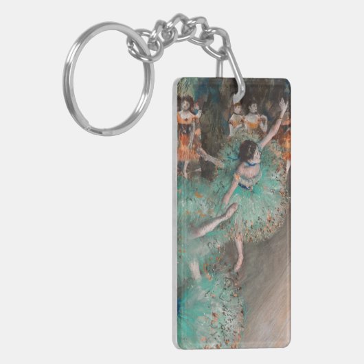 Edgar Degas - Dancer zwaaien/danser in groen Sleutelhanger (Voorkant Links)