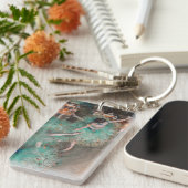 Edgar Degas - Dancer zwaaien/danser in groen Sleutelhanger (Voorkant Rechts)