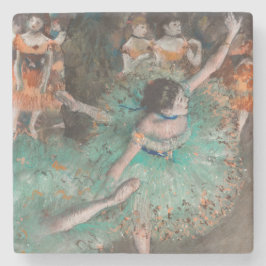 Edgar Degas - Dancer zwaaien/danser in groen Stenen Onderzetter