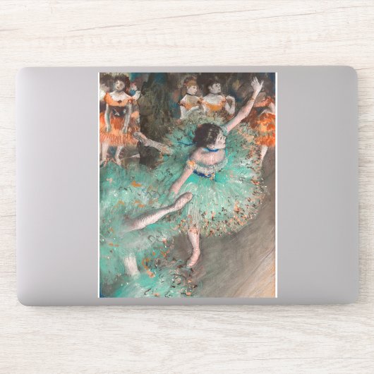 Edgar Degas - Dancer zwaaien/danser in groen Sticker (Computer)