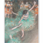 Edgar Degas - Dancer zwaaien/danser in groen Sticker (Voorkant)