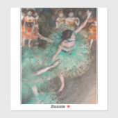 Edgar Degas - Dancer zwaaien/danser in groen Sticker (Vel)
