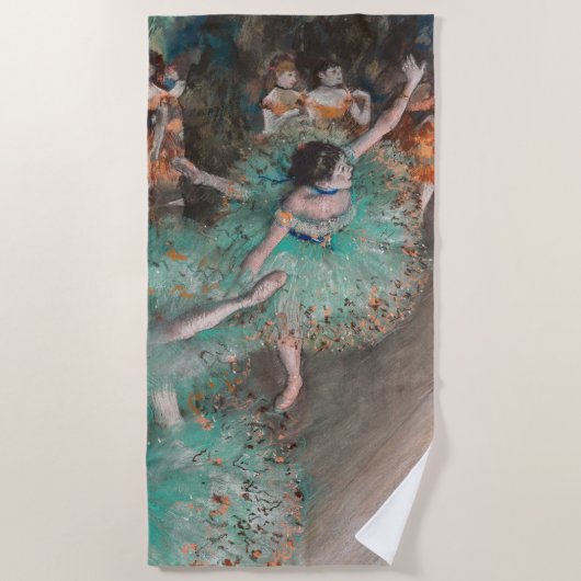 Edgar Degas - Dancer zwaaien/danser in groen Strandlaken (Voorkant)