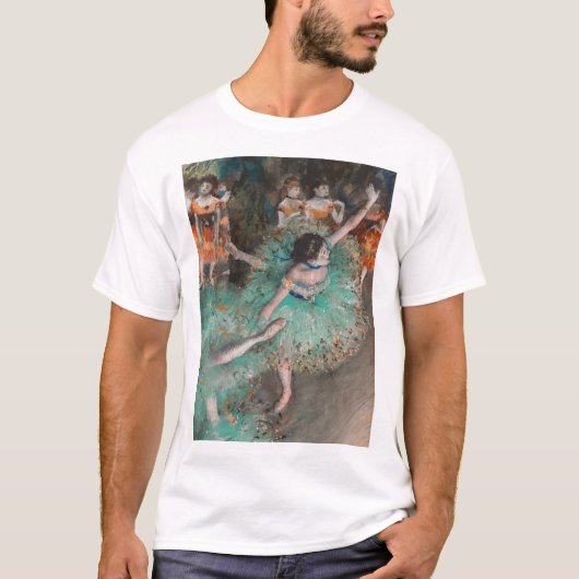 Edgar Degas - Dancer zwaaien/danser in groen T-shirt (Voorkant)