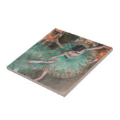Edgar Degas - Dancer zwaaien/danser in groen Tegeltje (Zijkant)
