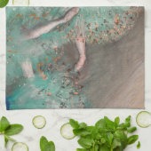 Edgar Degas - Dancer zwaaien/danser in groen Theedoek (Gevouwen)