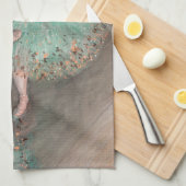 Edgar Degas - Dancer zwaaien/danser in groen Theedoek (Quarter Fold)