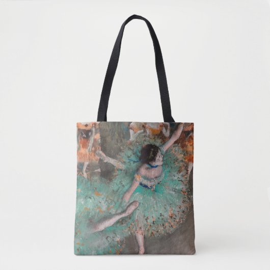 Edgar Degas - Dancer zwaaien/danser in groen Tote Bag (Voorkant)
