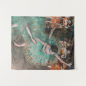 Edgar Degas - Dancer zwaaien/danser in groen Wandkleed (Voorkant (horizontaal))