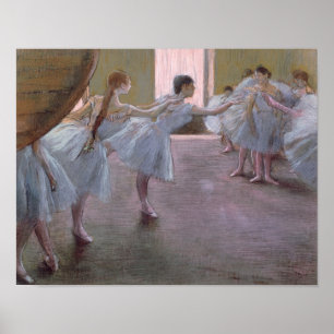 Edgar Degas   Dancers bij de repetitie 1875-1877 Poster
