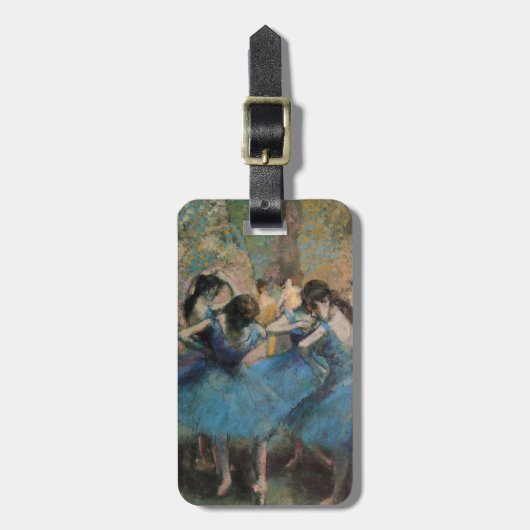 Edgar Degas | Dancers in blauw, 1890 Bagagelabel (Voorkant verticaal)
