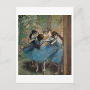 Edgar Degas Dancers in blauw, 1890 Briefkaart