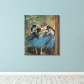 Edgar Degas | Dancers in blauw, 1890 Canvas Afdruk (Insitu (Houten vloer))