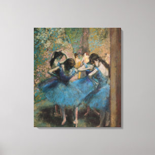 Edgar Degas   Dancers in blauw, 1890 Canvas Afdruk