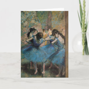 Edgar Degas Dancers in blauw, 1890 Kaart
