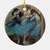 Edgar Degas | Dancers in blauw, 1890 Keramisch Ornament (Achterkant)