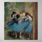 Edgar Degas | Dancers in blauw, 1890 Poster (Voorkant)