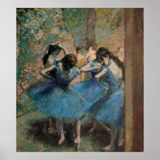 Edgar Degas | Dancers in blauw, 1890 Poster (Voorkant)