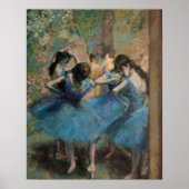 Edgar Degas | Dancers in blauw, 1890 Poster (Voorkant)