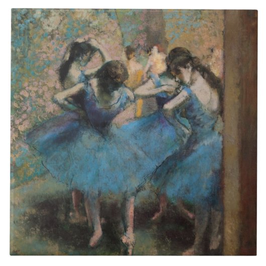 Edgar Degas | Dancers in blauw, 1890 Tegeltje (Voorkant)