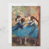 Edgar Degas - Dancers in blauw Bedankkaart (Voorkant)