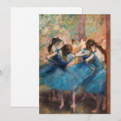 Edgar Degas - Dancers in blauw Bedankkaart (Voorkant / Achterkant)