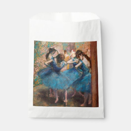 Edgar Degas - Dancers in blauw Bedankzakje (Voorkant)