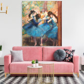 Edgar Degas - Dancers in blauw Canvas Afdruk (Insitu (Woonkamer))