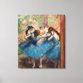 Edgar Degas - Dancers in blauw Canvas Afdruk (Voorkant)