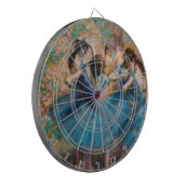 Edgar Degas - Dancers in blauw Dartbord (Voorkant Links)