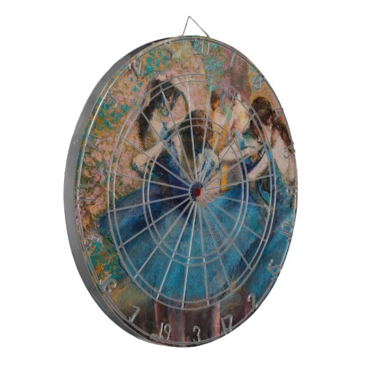 Edgar Degas - Dancers in blauw Dartbord (Voorkant Links)