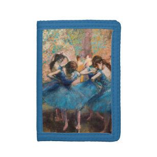 Edgar Degas - Dancers in blauw Drievoud Portemonnee
