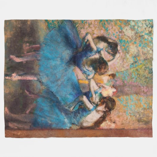 Edgar Degas - Dancers in blauw Fleece Deken (Voorkant (Horizontaal))