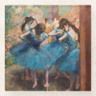 Edgar Degas - Dancers in blauw Glazen Onderzetter