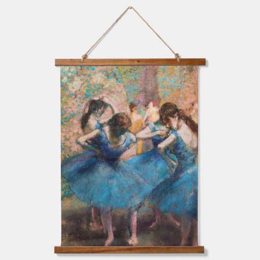 Edgar Degas - Dancers in blauw Hangend Wandkleed (Voorkant)