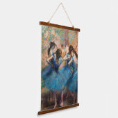 Edgar Degas - Dancers in blauw Hangend Wandkleed (Gebogen)