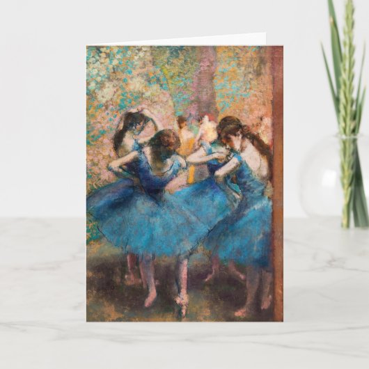 Edgar Degas - Dancers in blauw Kaart (Voorkant)