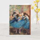Edgar Degas - Dancers in blauw Kaart (Gele Bloem)