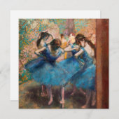 Edgar Degas - Dancers in blauw Kaart (Voorkant / Achterkant)