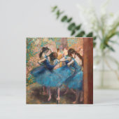 Edgar Degas - Dancers in blauw Kaart (Staand voorkant)