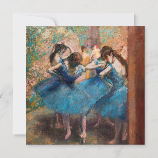 Edgar Degas - Dancers in blauw Kaart (Voorkant)