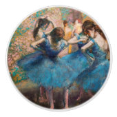 Edgar Degas - Dancers in blauw Keramische Knop (Voorkant)