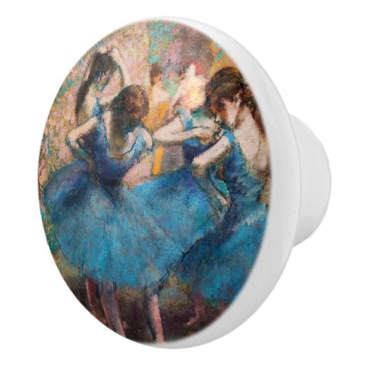 Edgar Degas - Dancers in blauw Keramische Knop (Rechts)