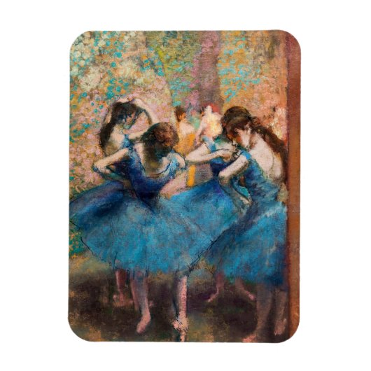 Edgar Degas - Dancers in blauw Magneet (Verticaal)