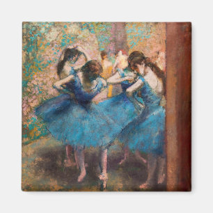 Edgar Degas - Dancers in blauw Magneet