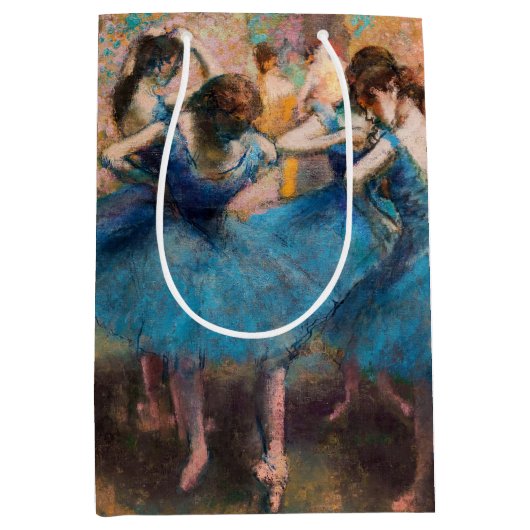 Edgar Degas - Dancers in blauw Medium Cadeauzakje (Voorkant)
