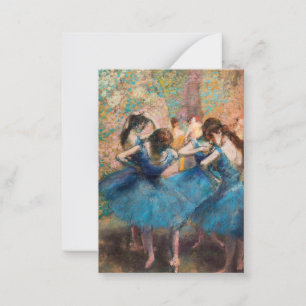 Edgar Degas - Dancers in blauw Notitiekaartje